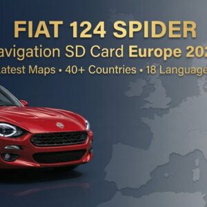 Fiat 124 Spider 2025 GPS Navigation SD Card UK & Europe NA4N66EZ1A