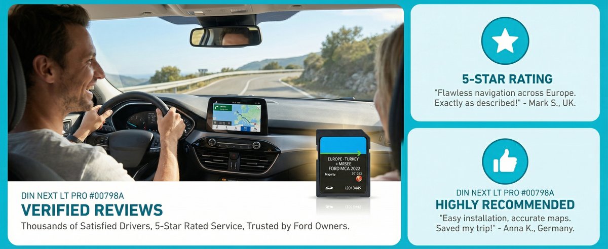 Ford MCA V12 2023 GPS Navigation SD Card Europe Touchscreen