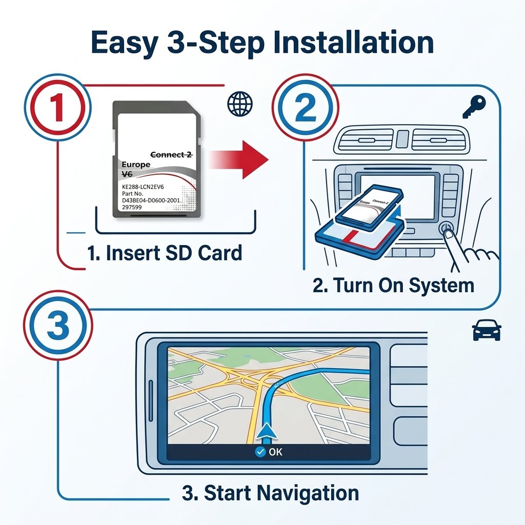 Nissan Navigation SD Card Europe 2023 NissanConnect 2 (KE288-LCNKEV6)