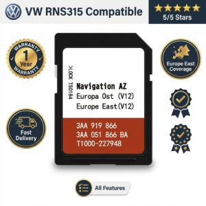 East Europe Sat Nav SD Card for VW RNS315 System V12