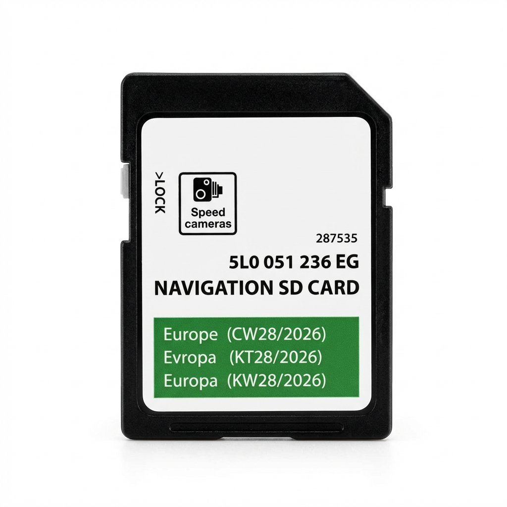 Skoda Amundsen MIB2 Navigation SD Card 2026 Europe 5L0051236EG